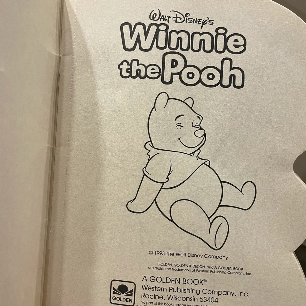 1993 Winnie The Pooh Coloring Book - Gem